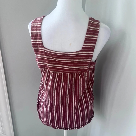 Lucky Brand Maeve and Cream Striped Square Neck Tank Top - Picture 11 of 15